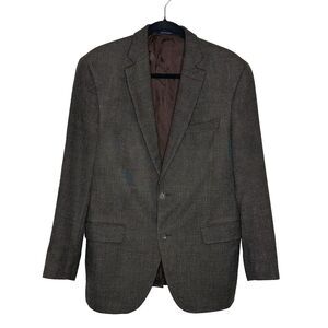 Cremieux Collection Loro Piana‎ Wool Sport Coat Size 40R Brown Elbow Patches